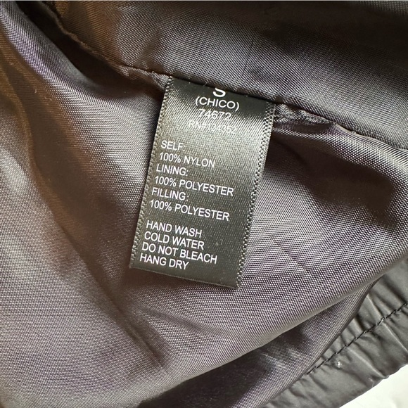 Ambiance Women’s Cropped Puffer Jacket Small Black Zip Front Long Sleeve - Picture 8 of 8